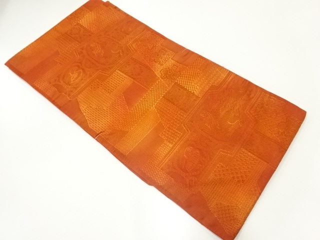 未使用品　幾何学模様名古屋帯